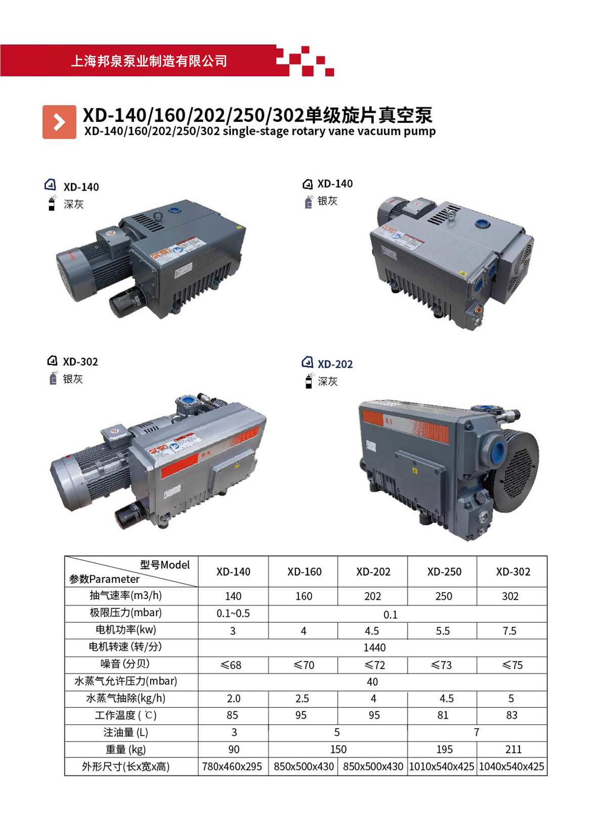 XD系列單級(jí)旋片式真空泵廠(chǎng)家 邦泉泵業(yè) XD single-stage rotary vane vacuum pump